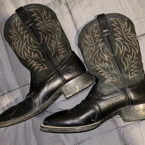 Ariat Black Western Embroidered Cowboy Boots